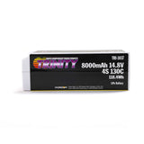 14.8V 8000mAh 4S 130C LiPo Battery, 5mm Bullets (TRUGGY)