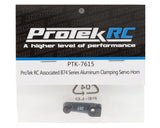 ProTek RC Associated B74 Series Aluminum Clamping Servo Horn (Black) (25T-Futaba/Savox/ProTek)
