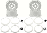 Wheel & Beadlock sets 1.0 Losi Rims Black / Yellow / White Pair or Set