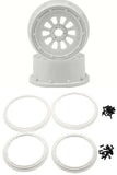 Wheel & Beadlock sets 1.0 Losi Rims Black / Yellow / White Pair or Set