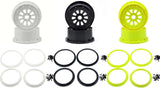 Wheel & Beadlock sets 1.0 Losi Rims Black / Yellow / White Pair or Set