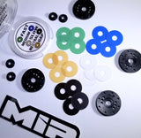 Hi  Flow - MIP 1/8 Scale Bypass1 Piston Set (4), 16mm AE / Mugen / TLR / HB / Tekno / Kyosho / Xray (Choose)