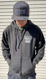 MOD Light Weight Dark Gray Zip Up Hoodie Jacket Sweater Choose - Size