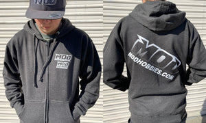 MOD Light Weight Dark Gray Zip Up Hoodie Jacket Sweater Choose - Size