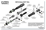 #18150 / 10132 - MIP X-Duty Front Traxxas Stampede / Slash / Rustler / Rally 4WD