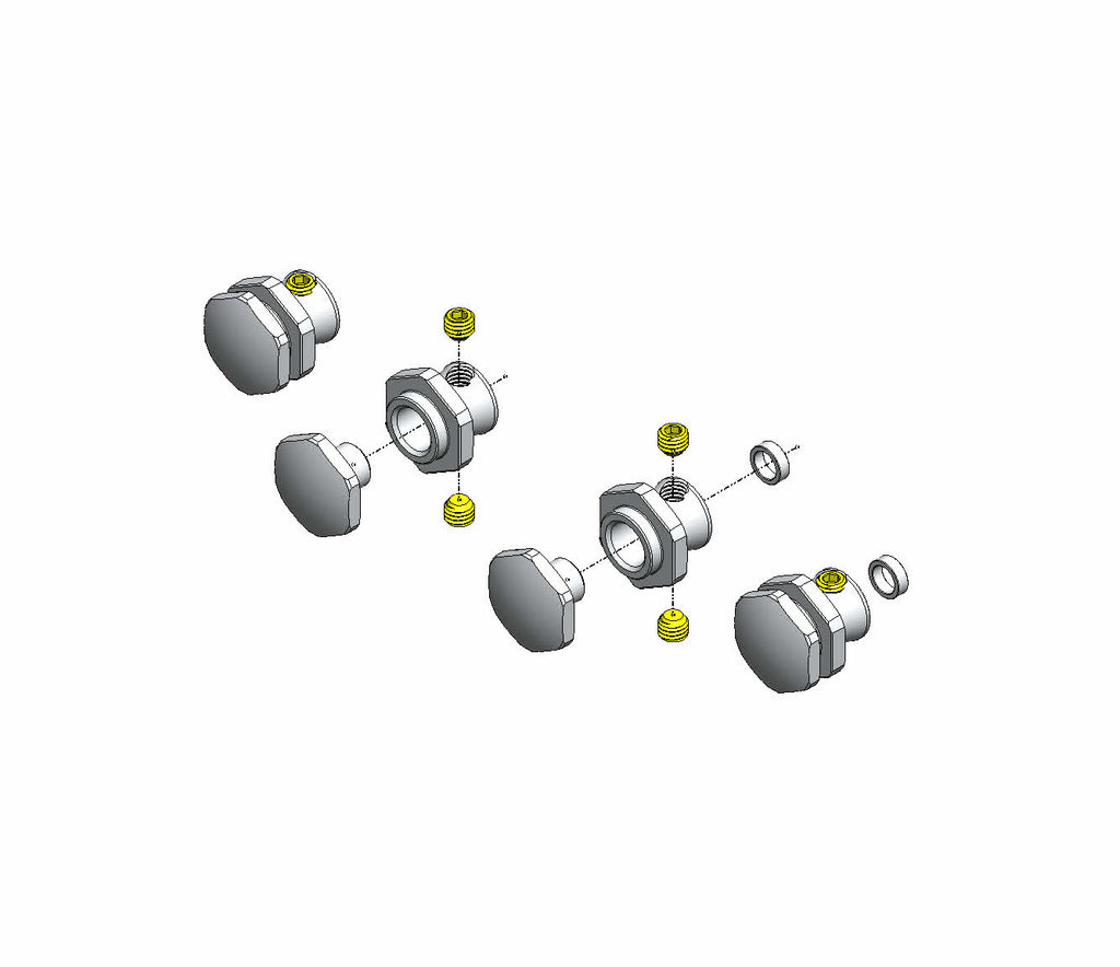 Lot de 4 adaptateurs d'extension de moyeu hexagonal de roue, combinateur plus long, adapté aux Lot de 4 adaptateurs d'extension de moyeu hexagonal de roue, combinateur plus long, adapté aux