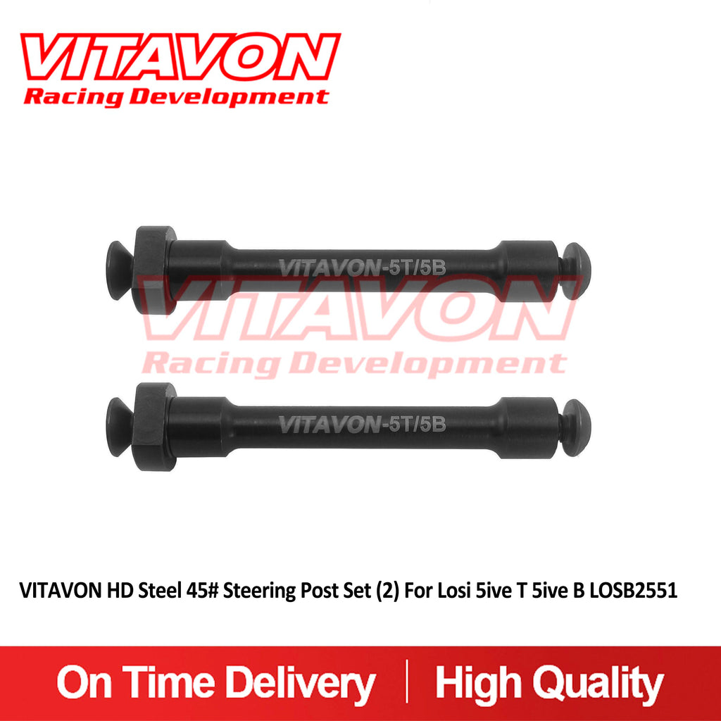 VITAVON HD Steel 45# Steering Post Set (2) For Losi 5iveT 5ive B LOSB2551 - Vitavon - 5T20054
