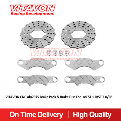 VITAVON CNC Alu7075 Brake Pads & Brake Disc For Losi 5T 1.0/5T 2.0/5B - Vitavon - 5T00064