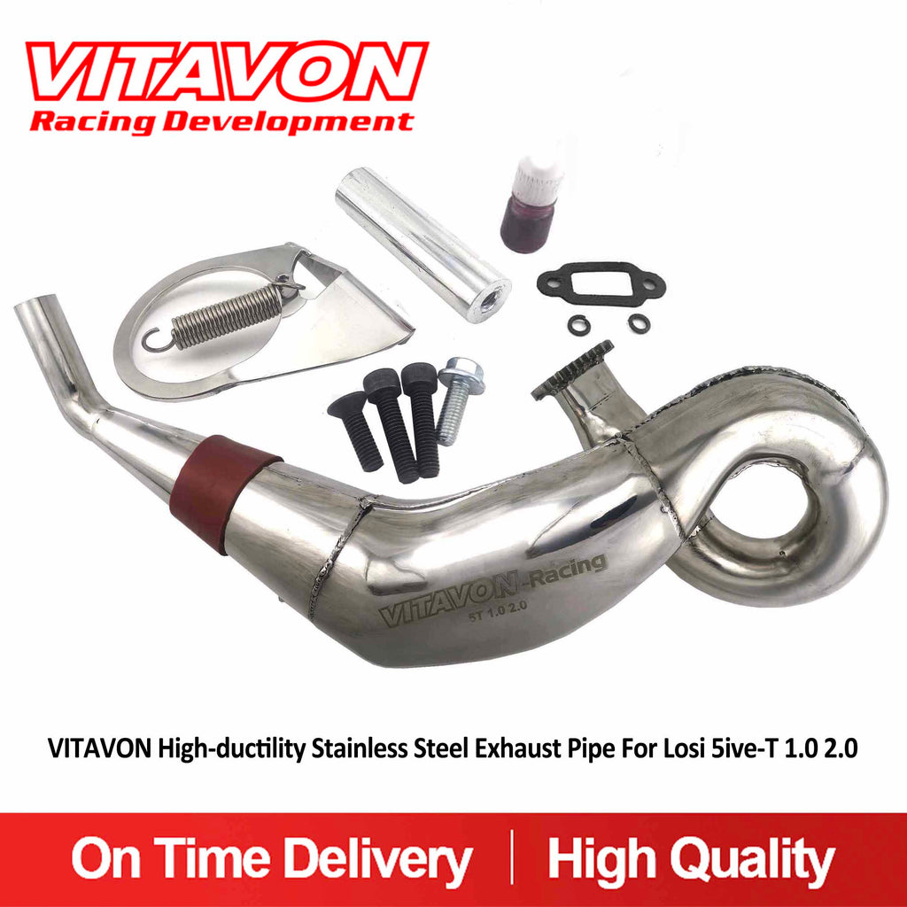 VITAVON High-ductility Stainless Steel Exhaust Pipe For Losi 5ive-T 1.0 2.0 - Vitavon - 5T00089