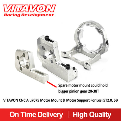 VITAVON CNC Alu7075 Motor Mount & Motor Support For Losi 5T2.0, 5B - Vitavon - 5T00009