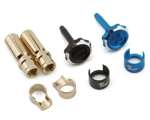 1UP Racing "Lockdown" Adjustable Bullet Plug Grips w/5mm Bullets (Blue/Black) - 1UP190451