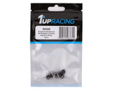 1UP Racing 3mm Aluminum Flanged Locknuts (Black/Silver) (6)
