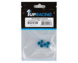 1UP Racing 3mm Aluminum Flanged Locknuts w/Chamfered Finish (Blue) (6)