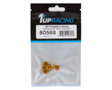 1UP Racing 3mm Aluminum Flanged Locknuts w/Chamfered Finish (Gold) (6)