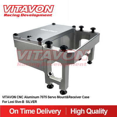 VITAVON CNC Alu7075 Servo Mount & Receiver Case For Losi 5ive B and Losi 5T 2.0 electrical conversation - Vitavon - 5B00009