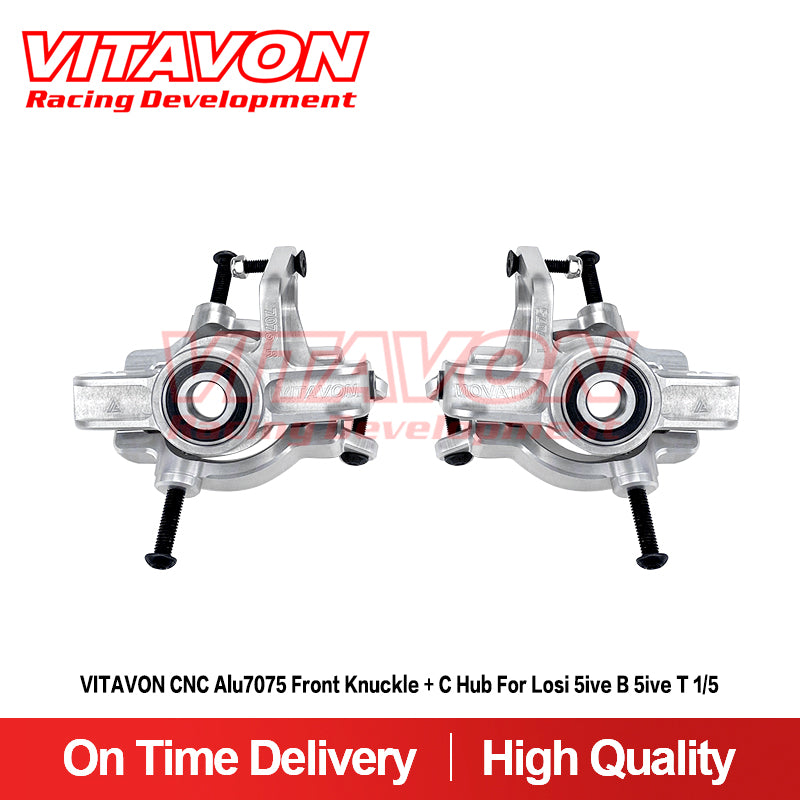 VITAVON CNC Alu7075 Front Knuckle + C Hub For Losi 5ive B 5ive T 2.0 1/5 - Vitavon - 5B00008
