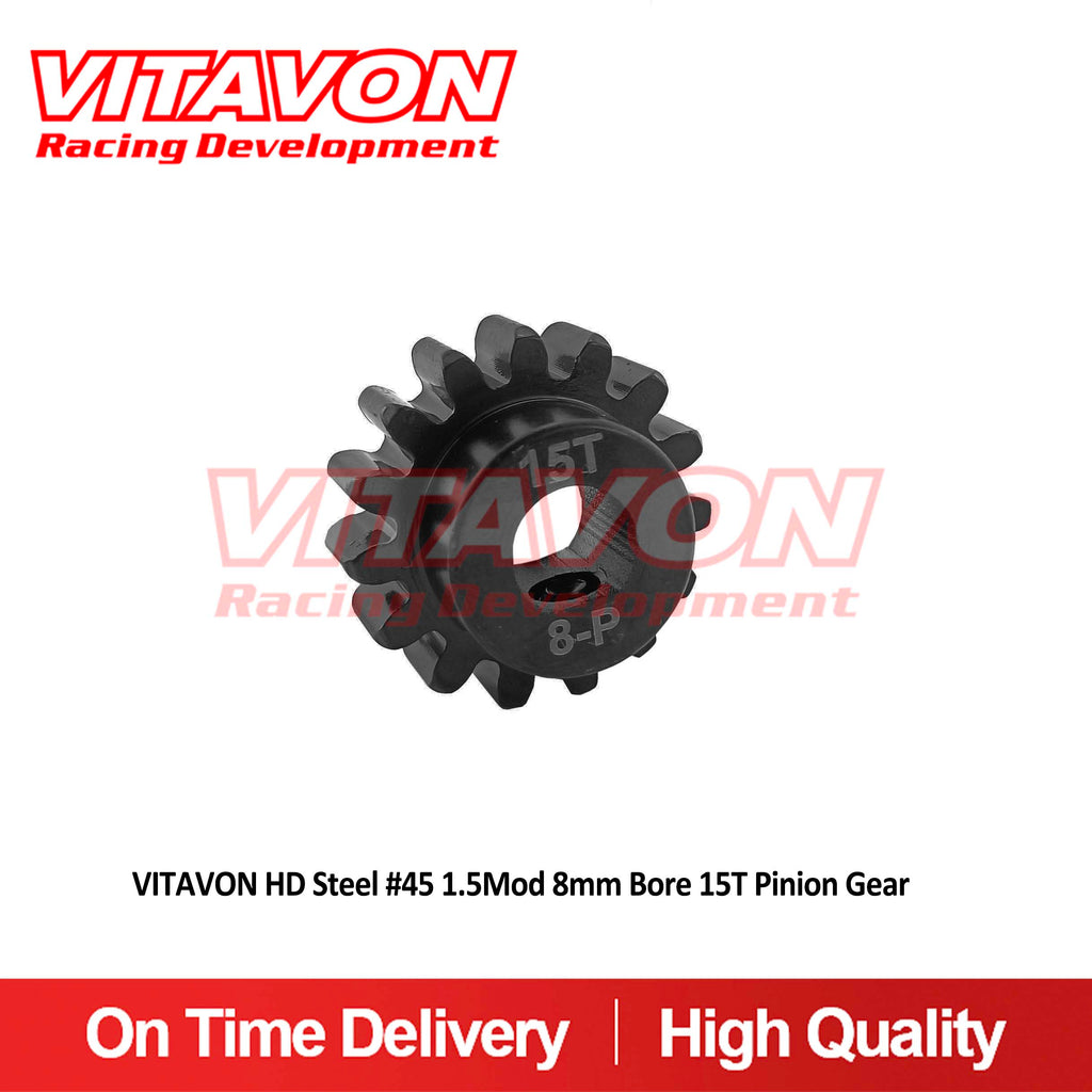 VITAVON Pinion Gear 8mm D bore 1.5Mod15/16/17/18/19/20/21/22/23/24/25/26/30/33T CNC HD 45# for X-MAXX / DBXL / 5B - Vitavon - XMAXX78