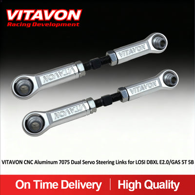 VITAVON CNC Aluminum 7075 Dual Servo Steering Links for LOSI DBXL E2.0/GAS 5T 5B - Vitavon - DBXL033