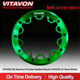 VITAVON CNC Aluminum 1/5 Bead Lock Wheel 70MM Wide For Vekta Losi Baja 5B,DBXL 1/5 - Vitavon - 5B00033
