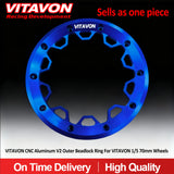 VITAVON CNC Aluminum 1/5 Bead Lock Wheel 70MM Wide For Vekta Losi Baja 5B,DBXL 1/5 - Vitavon - 5B00033
