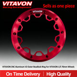 VITAVON CNC Aluminum 1/5 Bead Lock Wheel 70MM Wide For Vekta Losi Baja 5B,DBXL 1/5 - Vitavon - 5B00033