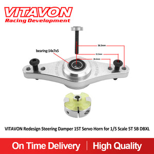 VITAVON Redesign Steering Damper 15T Servo Horn for 1/5 Scale 5T 5B DBXL Kraton 8S - Vitavon  -DBXL200
