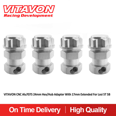 VITAVON CNC Alu7075 24mm Hex/Hub Adapter With 17mm Extended For Losi 5T 5B - Vitavon - 5T00085