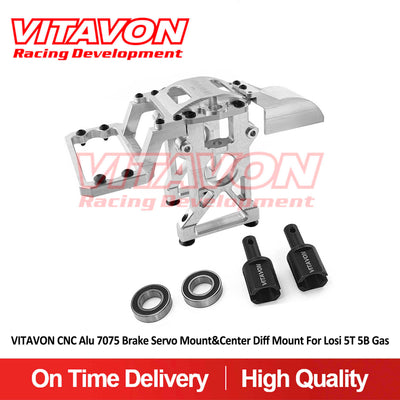 VITAVON CNC Alu 7075 Brake Servo Mount&Center Diff Mount For Losi 5T 5B Gas - Vitavon - 5T20051
