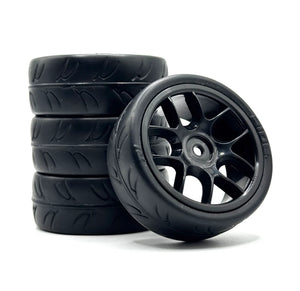 RIDE USA 24mm USGT Cut Slick Pre-Glued 10 Spoke BLK 26073B - RJR26073B