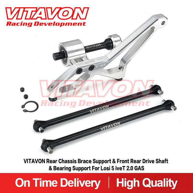 VITAVON Rear Chassis Brace Support & Front Rear Drive Shaft & Bearing Support For Losi 5 iveT 2.0 GAS - Vitavon - 5T20020