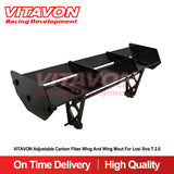VITAVON Adjustable Carbon Fiber Wing And Wing Mout For Losi 5ive T 2.0 - Vitavon - 5T20030