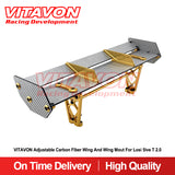 VITAVON Adjustable Carbon Fiber Wing And Wing Mout For Losi 5ive T 2.0 - Vitavon - 5T20030