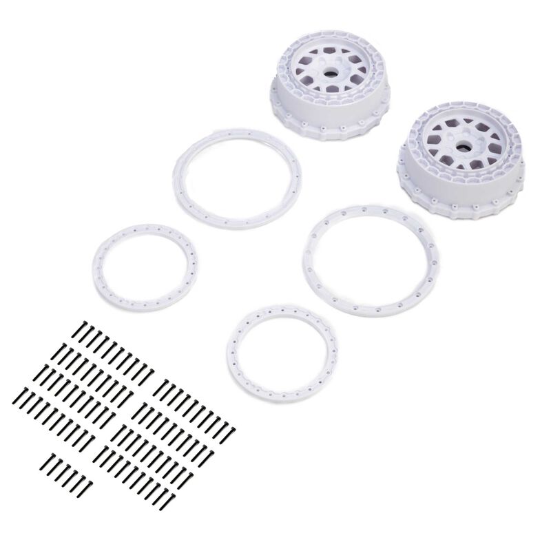 Wheel and Beadlock Set, White (2): 5IVE-T 3.0 - PRO287804