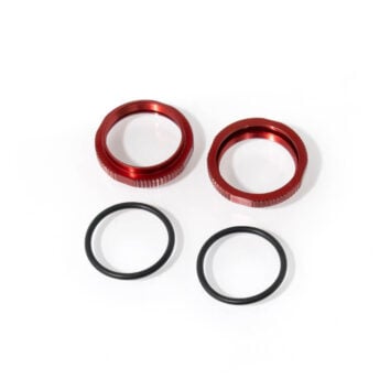 Shock Adjustment Collars (short, aluminum, RED ano, 2pcs)