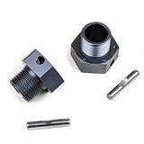 Wheel Hubs (+3mm offset, 17mm, gun metal ano, w/pins, 2pcs)
