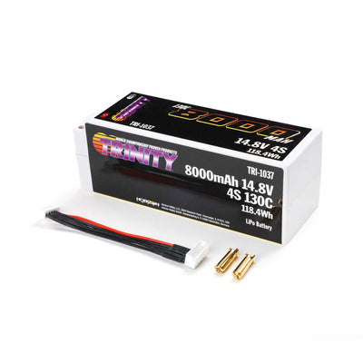 14.8V 8000mAh 4S 130C LiPo Battery, 5mm Bullets (TRUGGY)