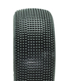 DIALED-RC V6 Hard 1/8 Buggy Tires Pre-Glued (Pre-mounted) (Black Spoke) (4) - DRC-9420-V6HGB