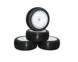 DIALED-RC V7 Soft Long Wear 1/8 Buggy Tires Pre-Glued (Pre-mounted) (White Spoke) (4) - DRC-9420-V7SLGW