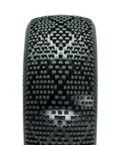 DIALED-RC V7 Super Soft 1/8 Buggy Tires Pre-Glued (Pre-mounted) (White Spoke) (4) - DRC-9420-V7SSGW