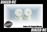 DIALED-RC 1/8 Buggy Cobra Dish Wheels (White) (4)