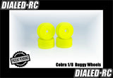 DIALED-RC 1/8 Buggy Cobra Dish Wheels (Yellow) (4)