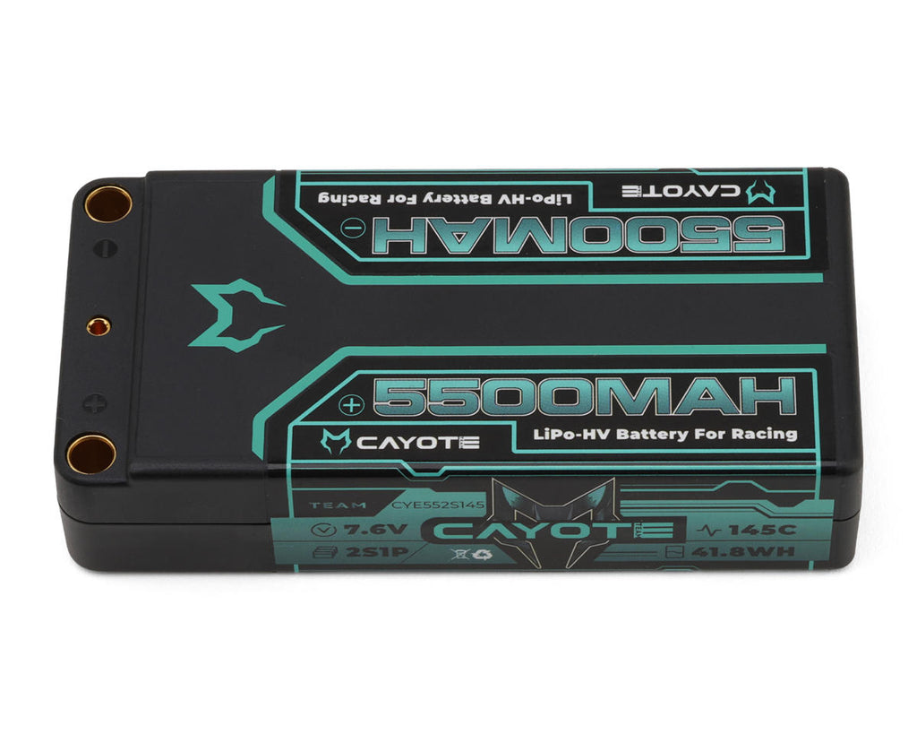 Cayote 2S 145C LCG Shorty LiHV Battery (7.6V/5500mAh) w/5mm Bullets