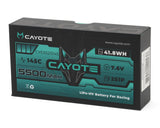 Cayote 2S 145C LCG Shorty LiHV Battery (7.6V/5500mAh) w/5mm Bullets