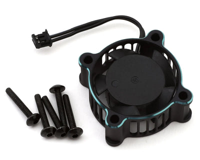 Cayote Crest X/X Evo Aluminum 25x25x10mm ESC Cooling Fan (Black/Aurora Green) - CYEAF1005