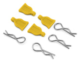 Hobby Details Easy Pull 1/10 RC Body Clips (Yellow) (4) - DTT-DTEL01051A