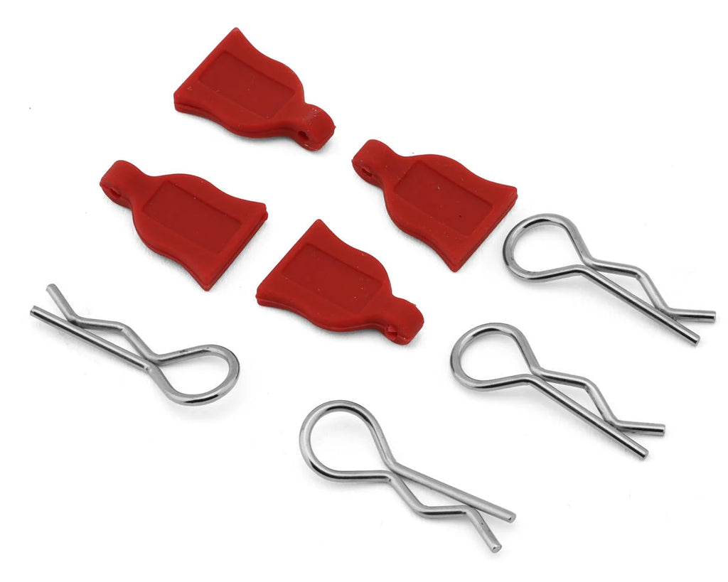 Hobby Details Easy Pull 1/10 RC Body Clips (Red) (4) - DTT-DTEL01051B