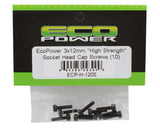 EcoPower 3mm "High Strength" Steel Socket Head Cap Screws (10) (3x12mm) - ECP-H-1205