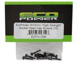 EcoPower 3mm "High Strength" Steel Socket Head Cap Screws (10) (3x14mm) - ECP-H-1206