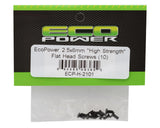 EcoPower 2.5mm "High Strength" Steel Flat Head Screws (10) (2.5x6mm) - ECP-H-2101