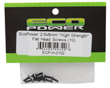EcoPower 2.5mm "High Strength" Steel Flat Head Screws (10) (2.5x8mm) - ECP-H-2102